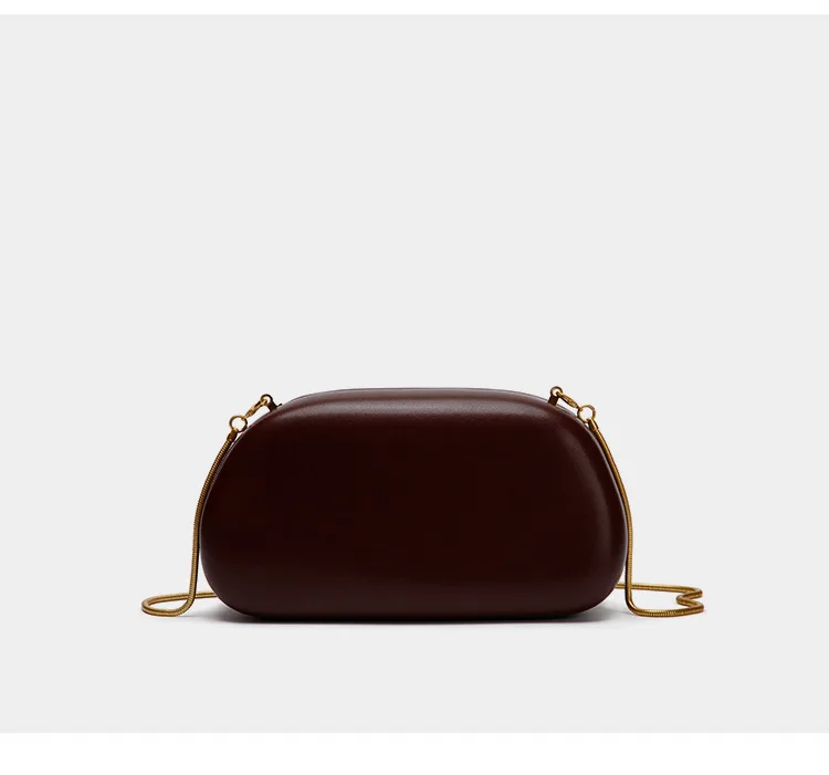 Goldene Metallverschluss-Clutch-Tasche für Damen, Abendtasche für Hochzeit und Party, Niedliche Handtasche in Dunkelrot und Beige, Winter 2024 Neu – Detail 16