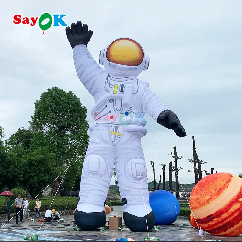 

Giant Inflatable Astronaut Model Cartoon Astronaut Inflatable Statue Alien Balloon For Advertising Event Decoration