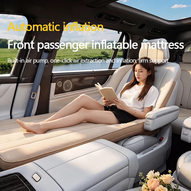 

Car inflatable mattress, passenger seat automatic inflatable portable mattress, single inflatable mattress, travel bed
