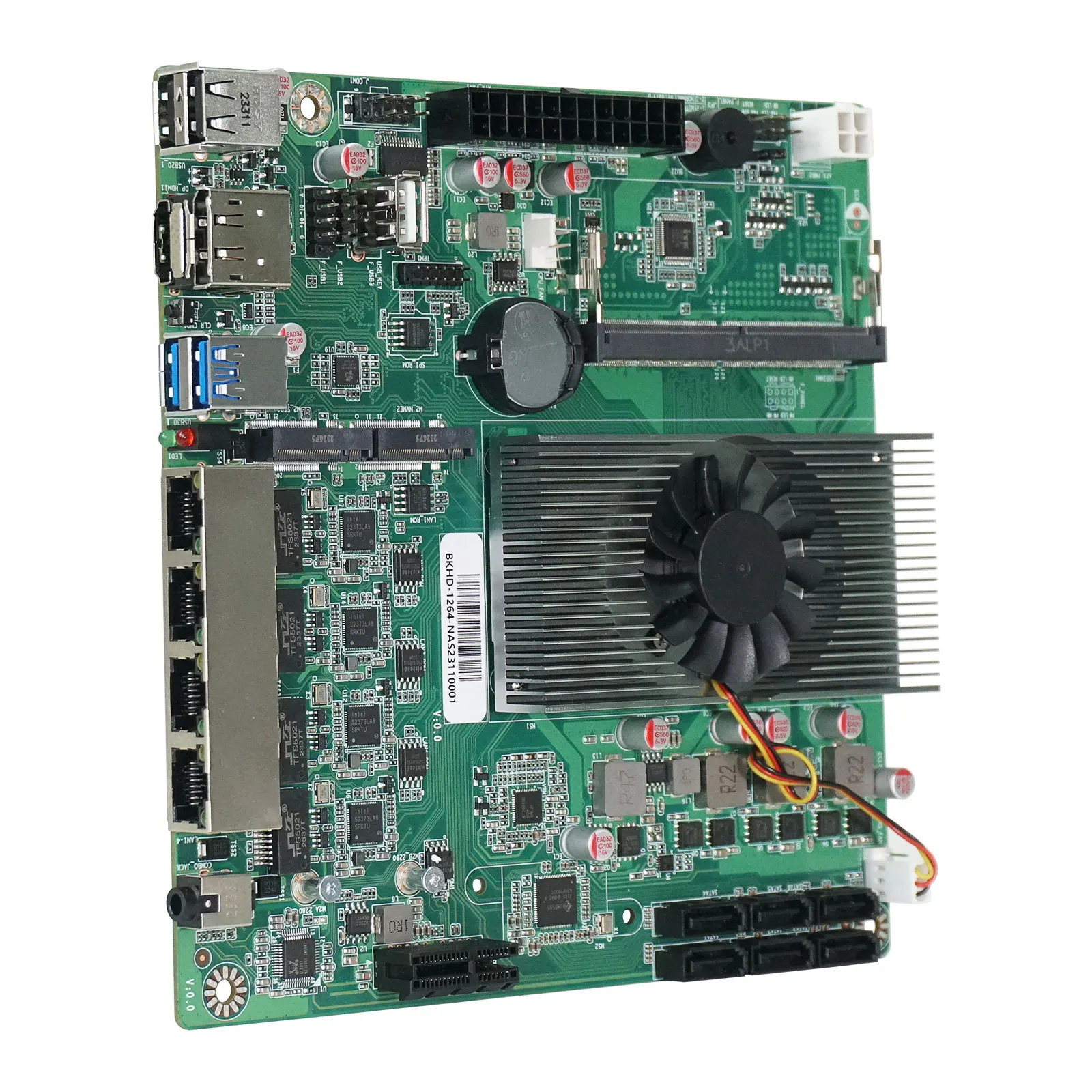 Imagem -06 - Ikuaios-placa-mãe Intel N100 Mini Itx para Nas Servidor Doméstico Compatível com Truenas Esxi 4lan 2.5gbps 2xm.2 6xsata Bkhd 1264 Nas