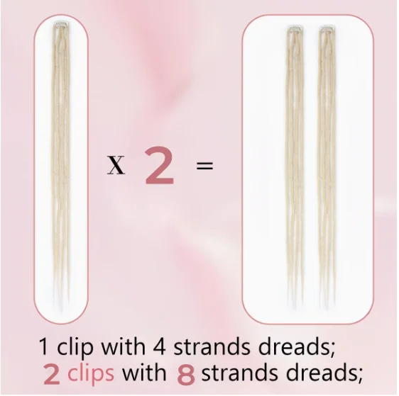 24 inch High Temperature Fiber 2pcs Ombre Dreadlocks Hair Extensions for Women