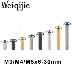 Weiqijie Titanium Bolt M3 / M4 / M5 x 6 8 10 12 15 18 20 25 30mm Allen Key for Bicycle Bottle Cage Fixing Screws