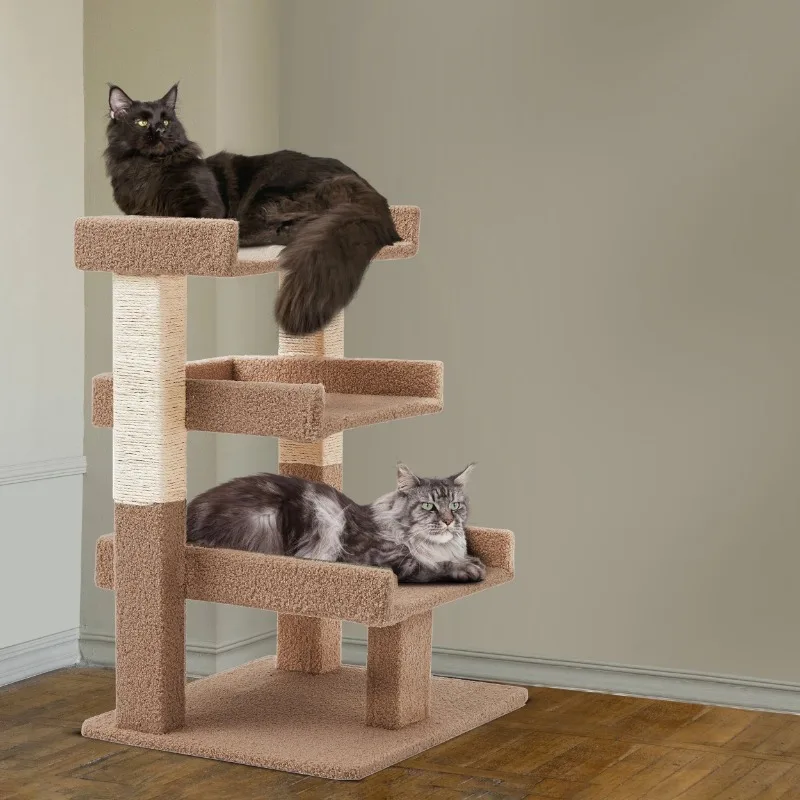 

3-Tier Cat Tree Tower for Indoor – Large Tower & Condo for Large Cats | Tree House & Castle for Multi