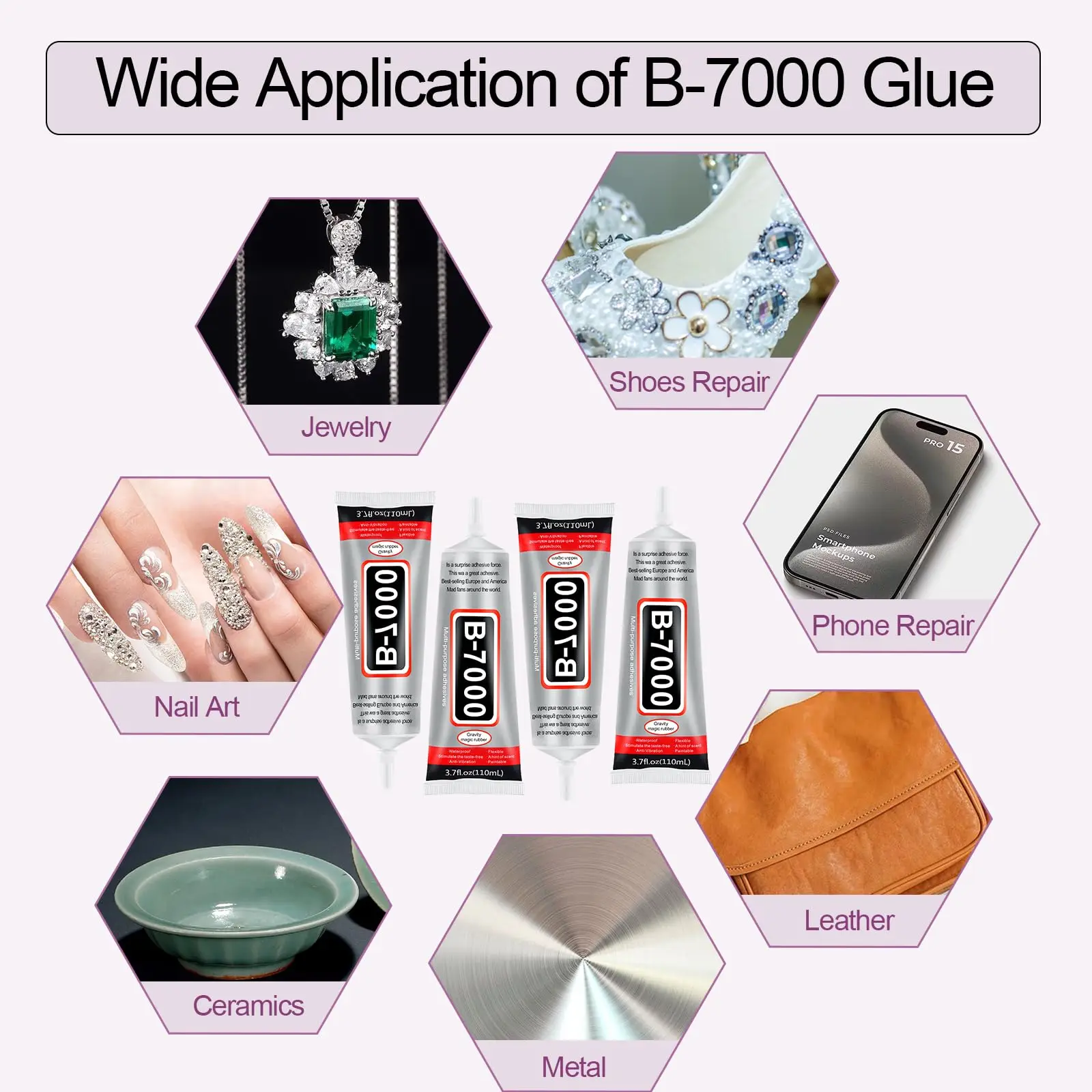 B7000 Glue Transparent Mobile Screen Repair Glue Multipurpose DIY Strong Adhesive Jewelry Craft Adhesive Liquid Shoes Glue