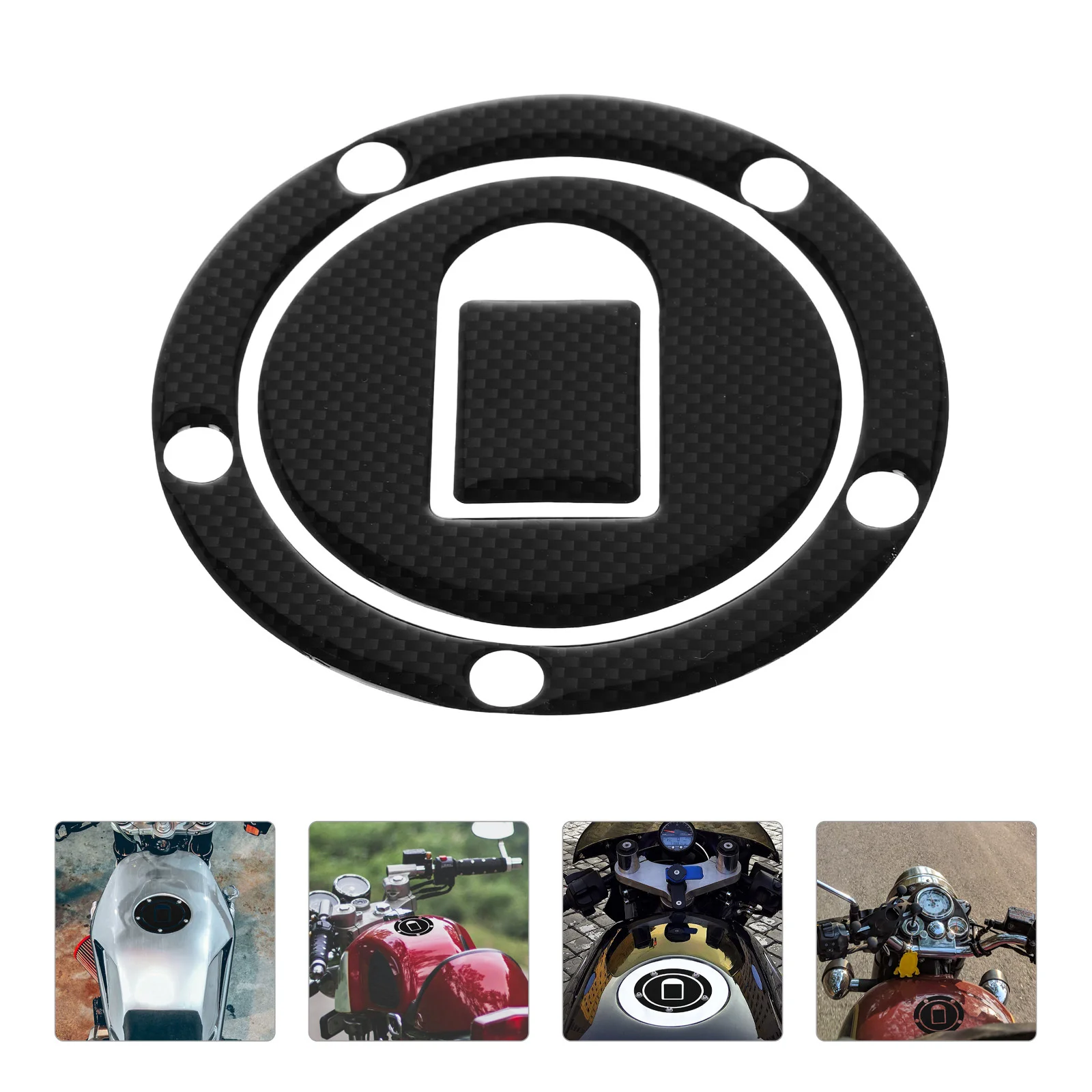 

Motorcycle Oil Tank Cover Sticker Durable Pvc Antislip Waterproof Easy Install Stylish Design For Fuel Tank Protector Decor