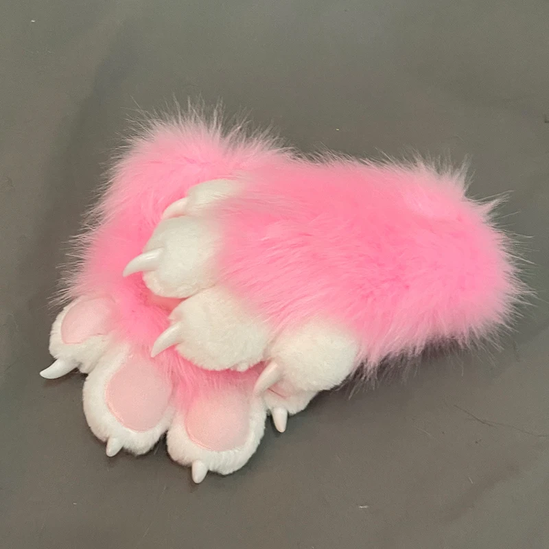Guantes De Garra De Gato De Felpa – Manoplas De Animal Para Cosplay, Halloween Y Fiestas De Disfraces, Talla Única Adulto