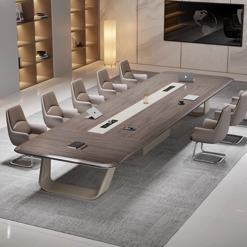 High Quality Study simple and modern large conference table long table meeting training negotiation office tab Wood Office Desks
