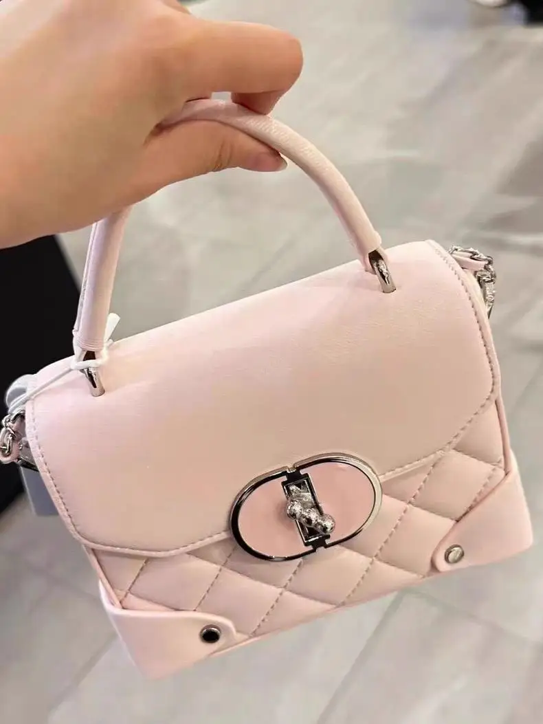 

Современная маленькая квадратная сумка нейтрального цвета, женская сумка-коробка с цепочкой и ромбовидным узором, сумка через плечо Ele, простой дизайн