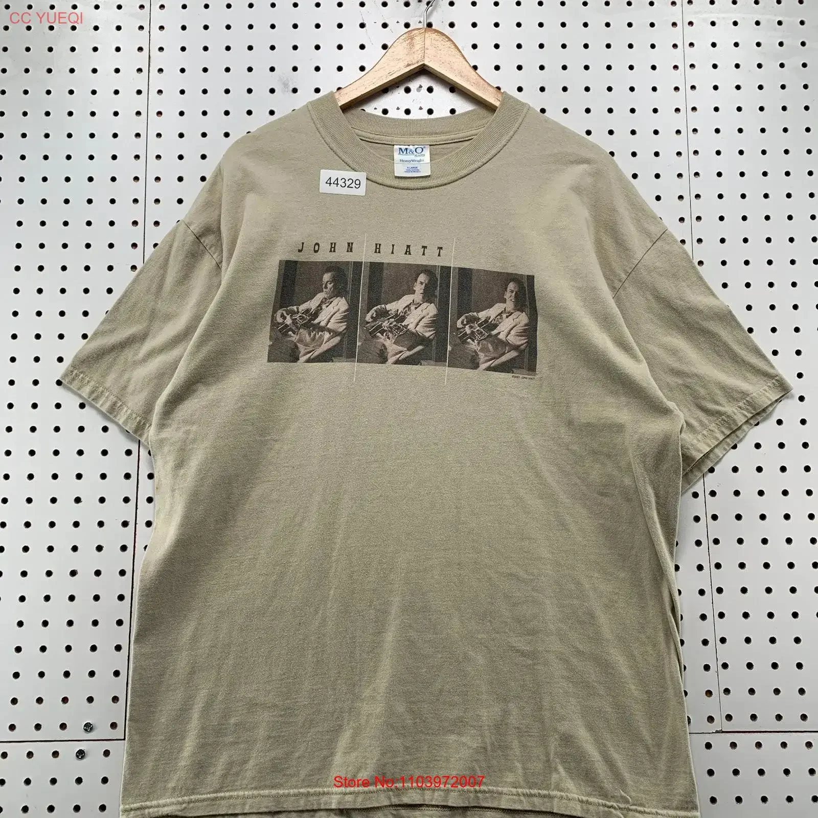 Camiseta masculina John Hiatt The Tiki Bar is Open 2001 Concert T Shirt tamanho XL, dupla face, com estampa musical vintage, lavada, estilo streetwear, elástica.