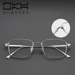 OKH Fashion Eyeglasses Retro Titanium Square Eyewear Comfortable Custom Prescription Glasses Reading Glasses For Men Women T27