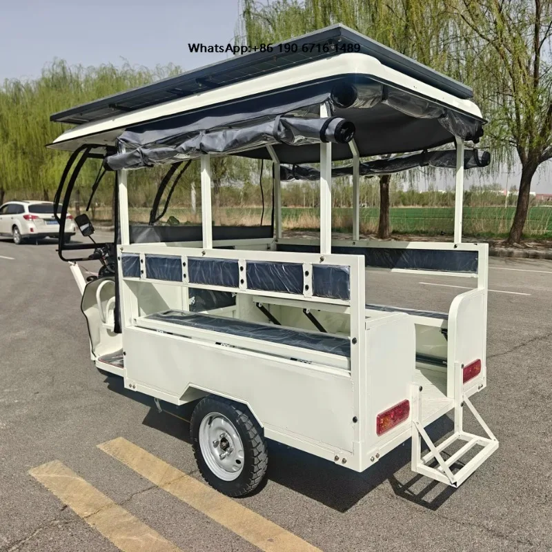 Cheap Closed Body Electric Tricycle 3 Wheels 8-Passenger Commercial Transport for Adults