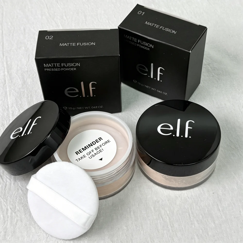 New ELF Blush Cream Lipstick Lip Gloss Oil-control Loose Powder Long-lasting Setting Delicate Powder Texture Makeup With Box