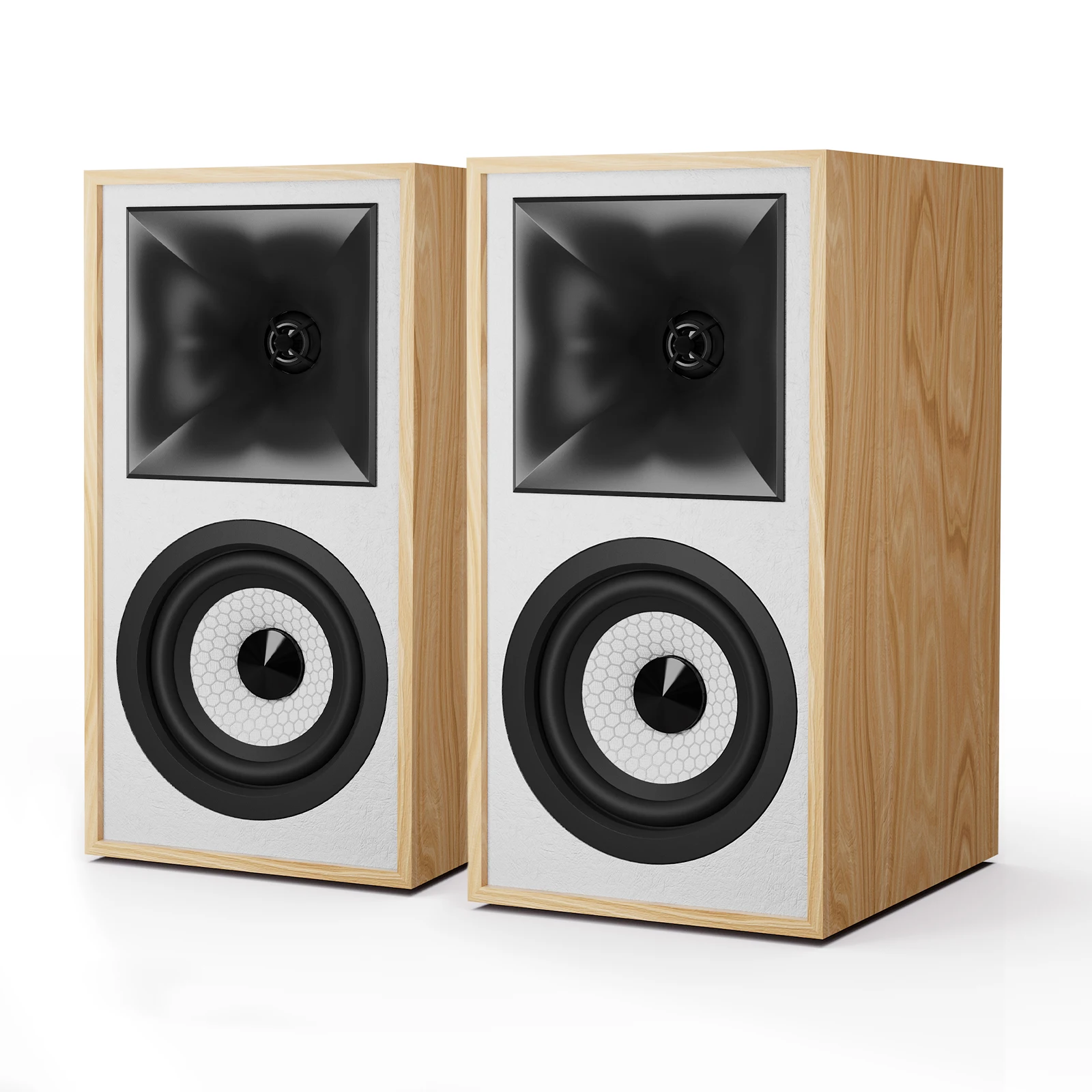 AIYIMA S4000 Studio-Monitorlautsprecher 40WX2 Bluetooth 5.0 Symmetrischer RCA/XLR-Eingang Subwoofer-Ausgang Holz Aktive Regallautsprecher