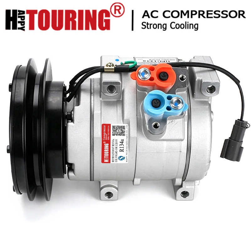 10S15C AC Compressor for JOHN DEER Komatsu WA200 WA400-5L Kawasaki 65Z EXCAVATOR 1PK 24V AT215510 247300-0510 20Y9796121