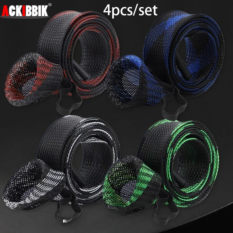 

Ackibbik, 4 шт./компл., носки для удочки, чехлы для удочек для спиннинга, чехлы для удочек с эластичным ремешком