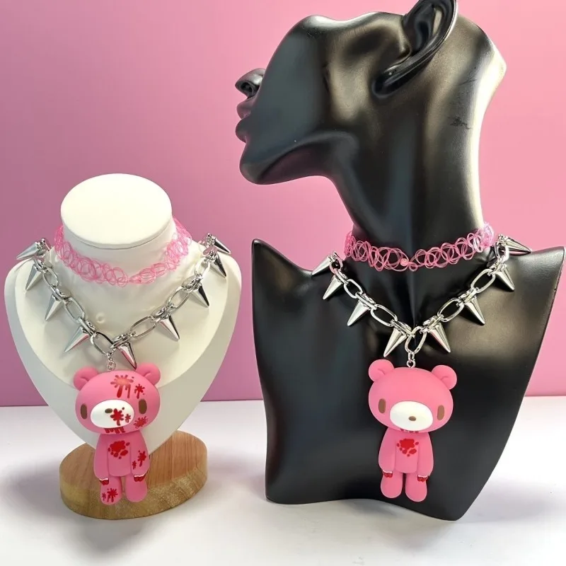 Neue Gloomy Bear Halskette Hochwertiges Kreatives Persönliches Cosplay-Accessoire Anime Cartoon Stilvolle Filigrane Schlüsselbeinkette – Detail 3
