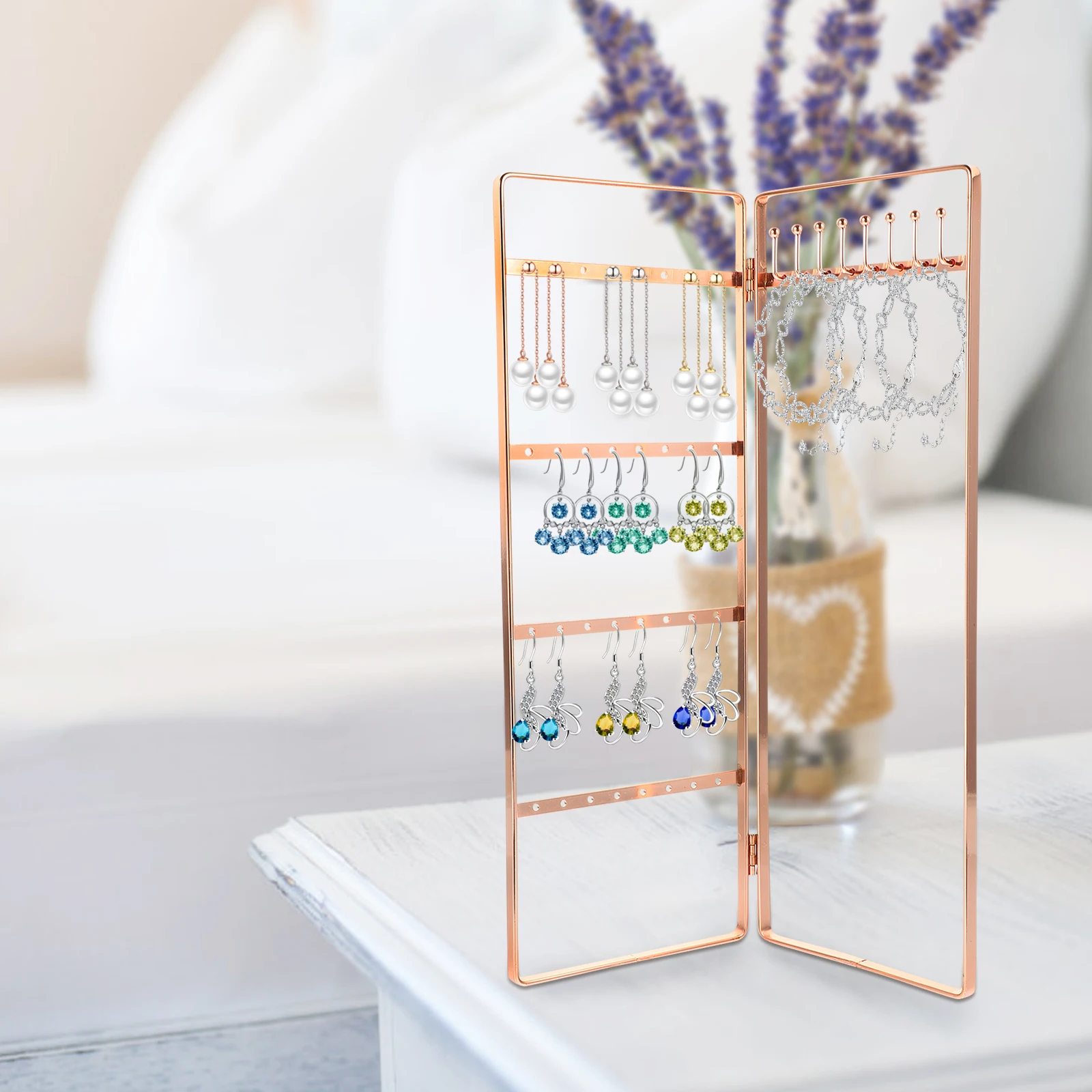 

Wrought Iron St Earring Holder ganizer Necklace Hanging Rack Display St for Delicate Jewelry St Home Counter Showroom