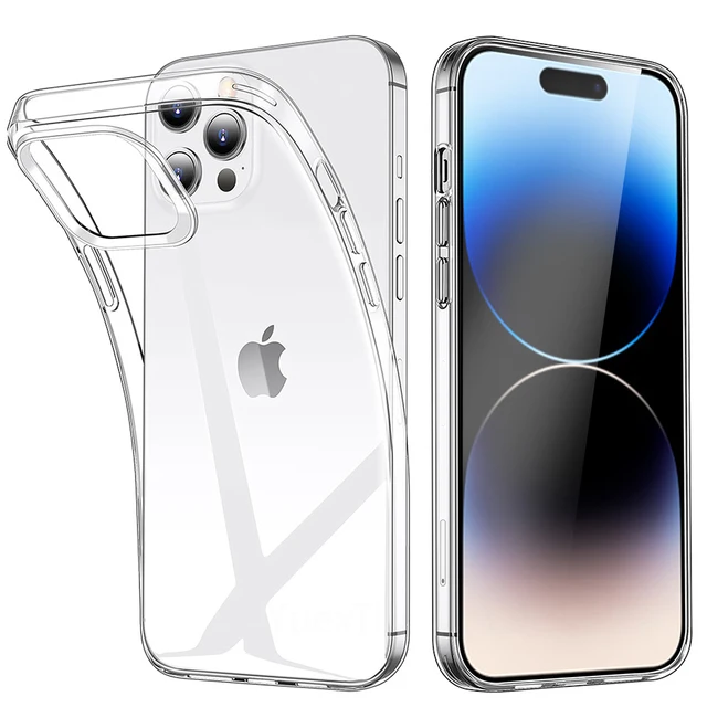 Przezroczyste etui na telefon do iPhone'a 16 11 12 13 14 15 Pro Max Miękki silikon TPU do iPhone'a XS Max XR 8 7Plus Back Cover Clear Case