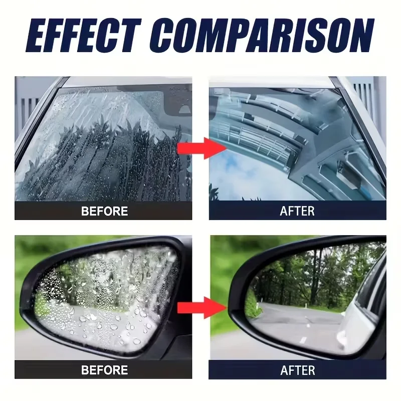 Long-lasting rainproof and anti-fog spray, suitable for car windshields, car windows, front windows. Clear vision, safe driving