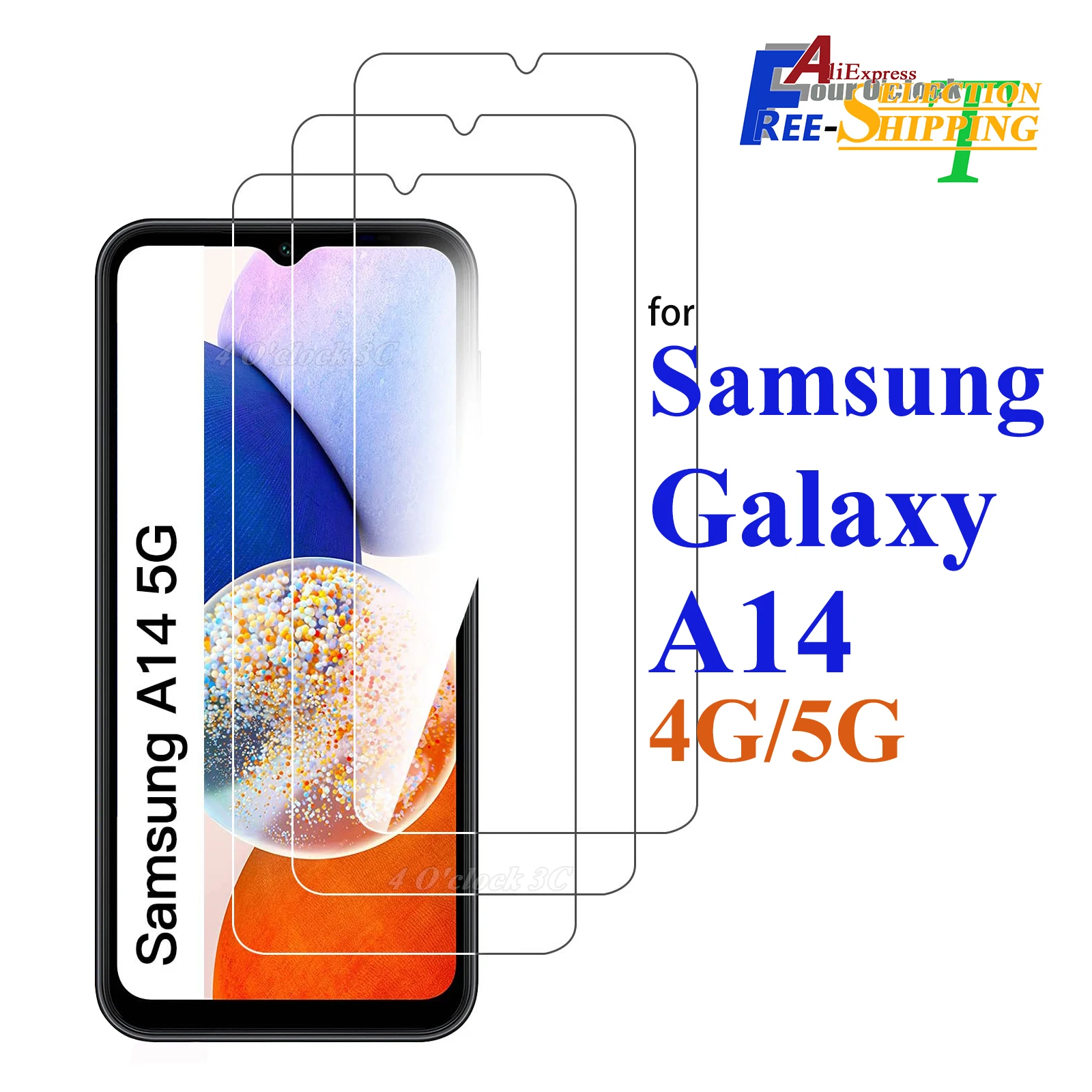 

For Samsung Galaxy A14 4G 5G Screen Protector Tempered Glass Crystal Mica 9H HD Clear Transparent High Aluminum Anti Scratch