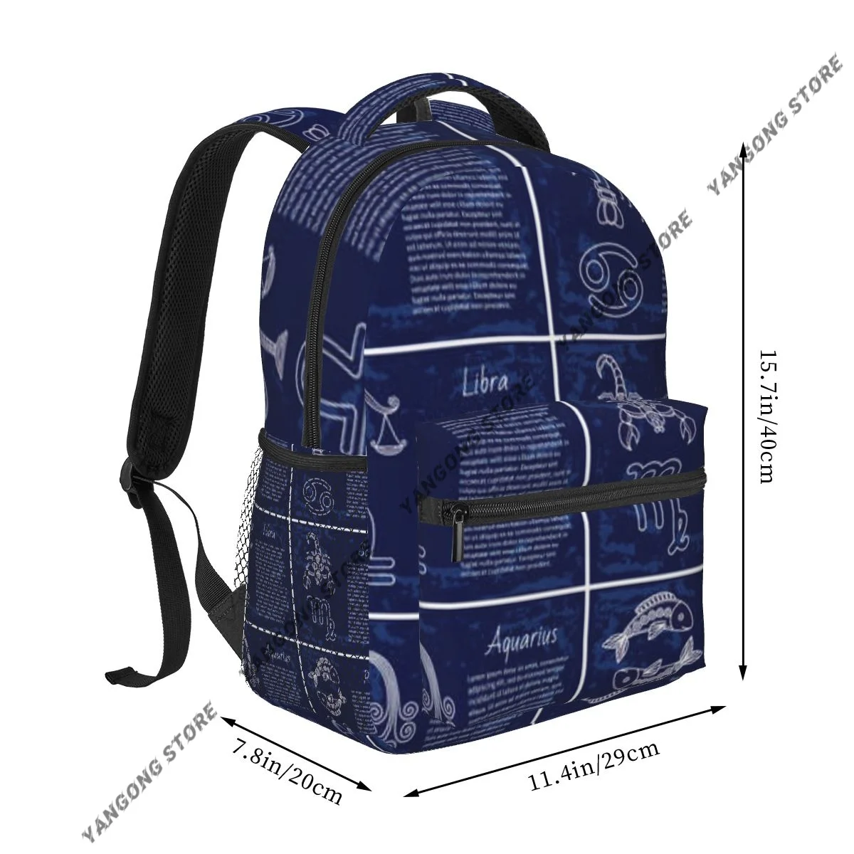 Teenager Bookbag Backpack Travel Bag Constellation Emblems Backpack For Laptop School Bags