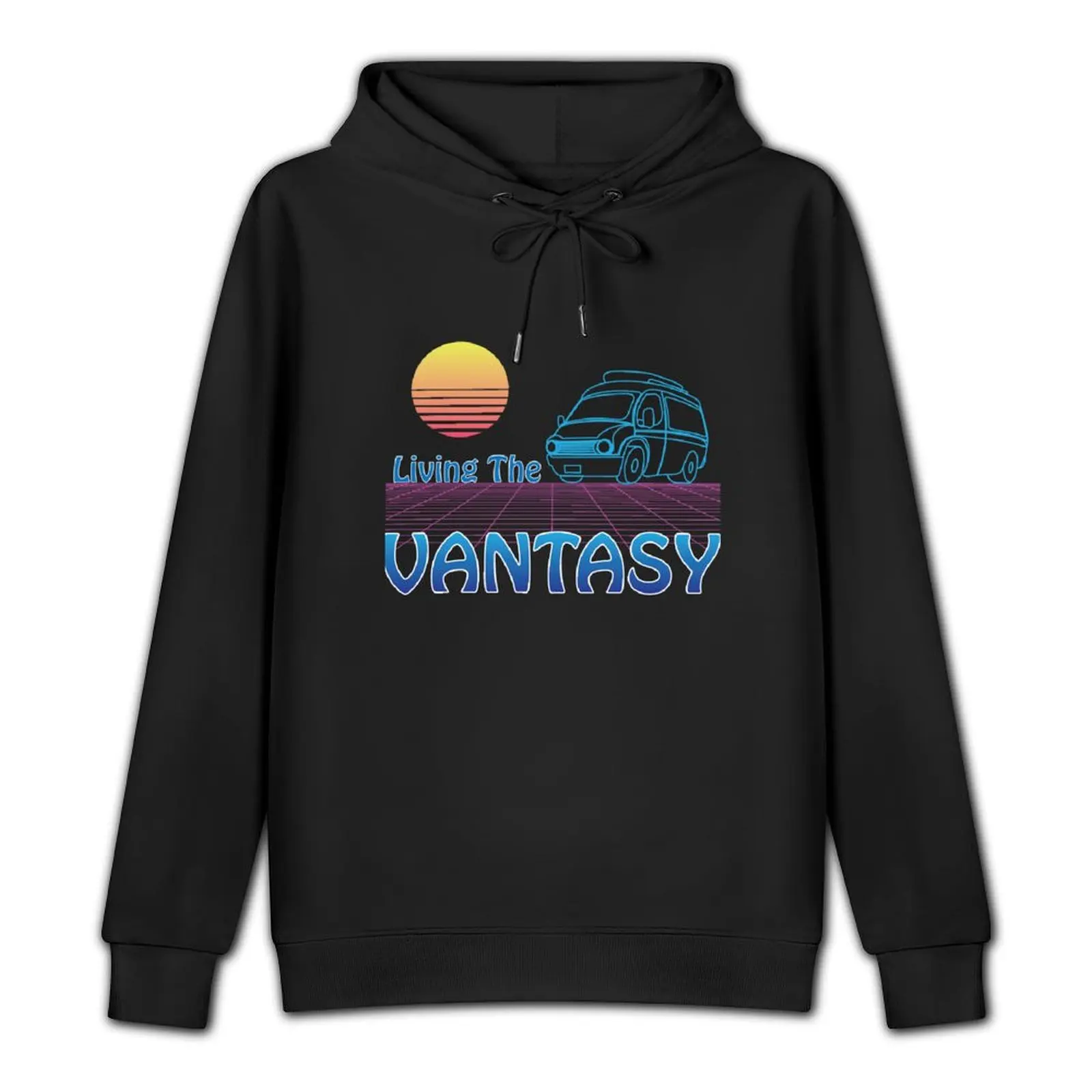 Vanlife Retro Living the Vantasy Blue Camper Van sunset Pullover Hoodie autumn new products hoodie oversize