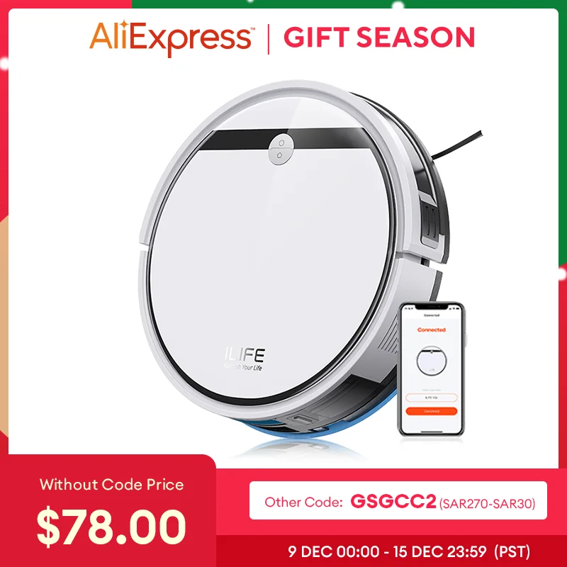 (SA)ILIFE V3X Robot Vacuum and Mop Combo, Compatible with Alexa/Google/WiFi, 120mins, 3000Pa, Ideal for Pet Hair