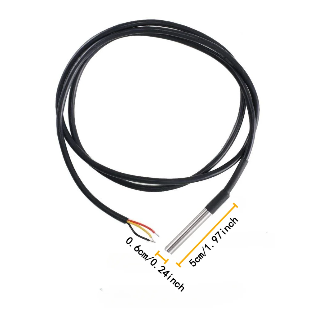 Ds18B20 Temperature Sensor, Single-Line Communication, Compact Design, Suitable for Raspberry Pi, DIY Digital Project, Electronics