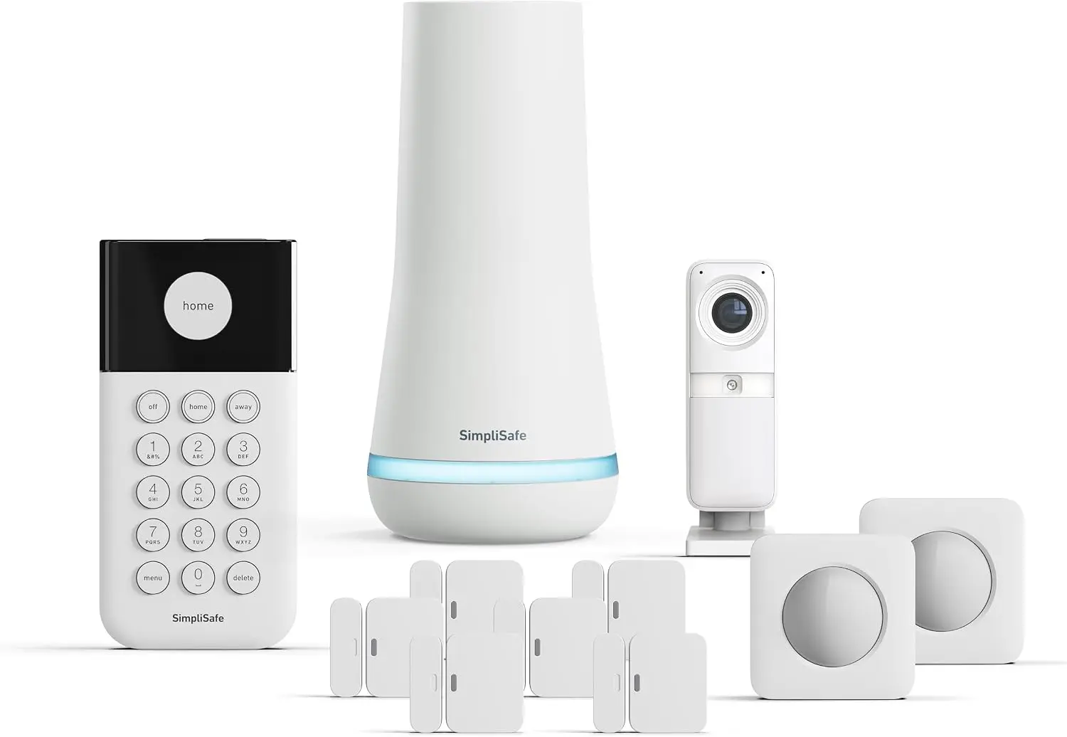 11 Piece Wireless Home Security System Gen 3 with Wireless Indoor HD Camera - Optional 24/7 Professional Monitoring - No Contrac