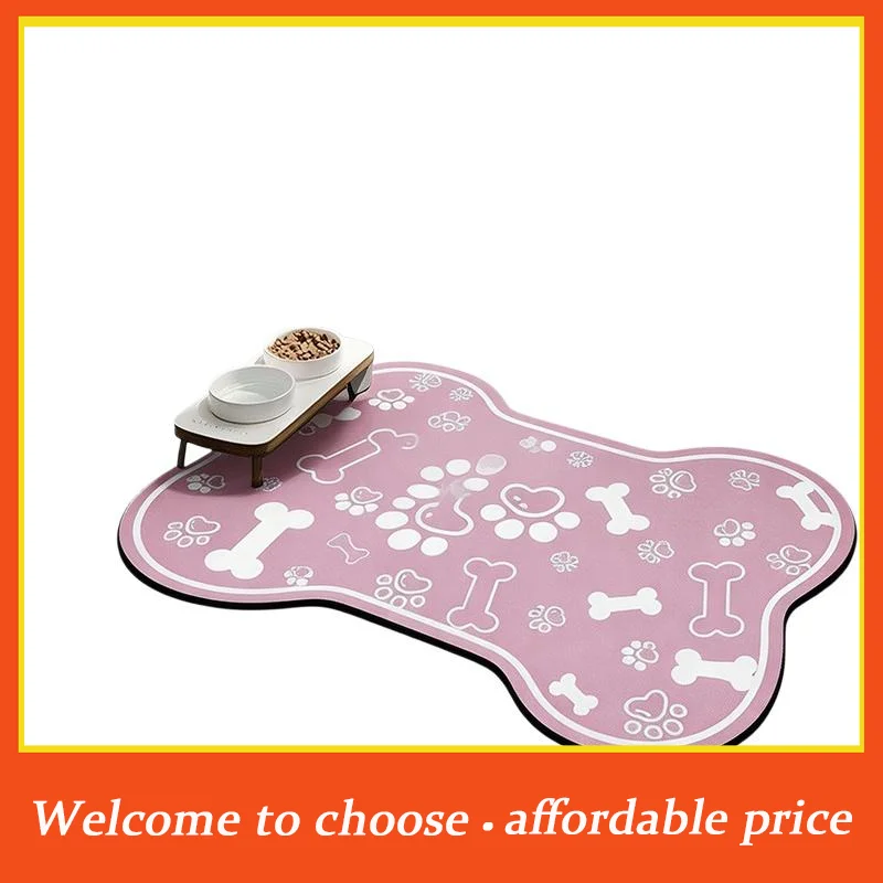 **For Food And Water Bowl With Waterproof Quick-Dry Rubber Backing Non-Slip Home Pet Mat Diatomaceous Mud Absorbent Pet Placemat