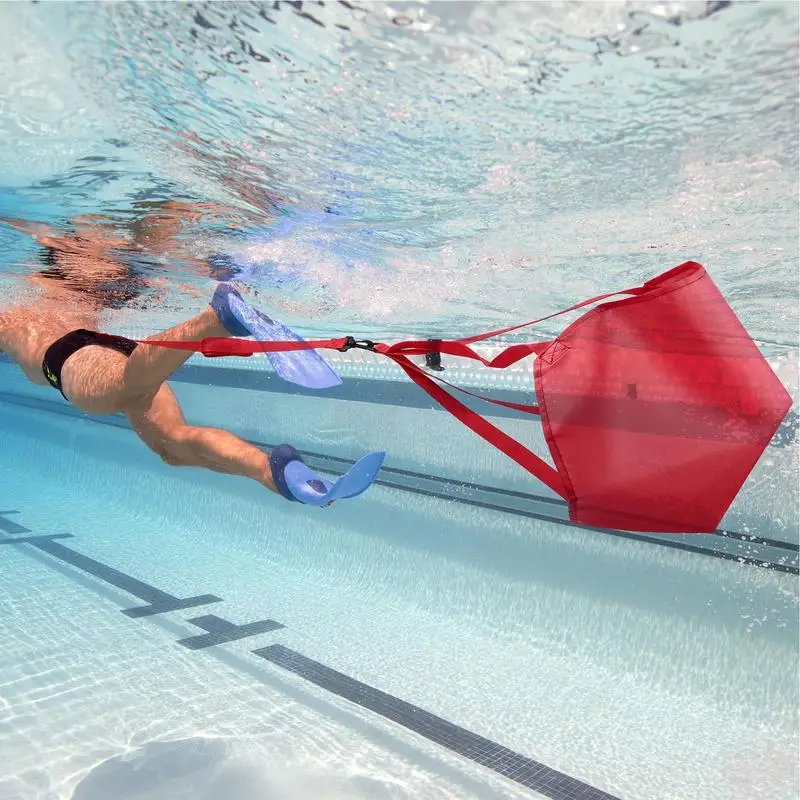 Adjustable Swimming Resistance Training Water Bag Strength Exerciser Drag Parachute Adults Equipment Oxford Cloth