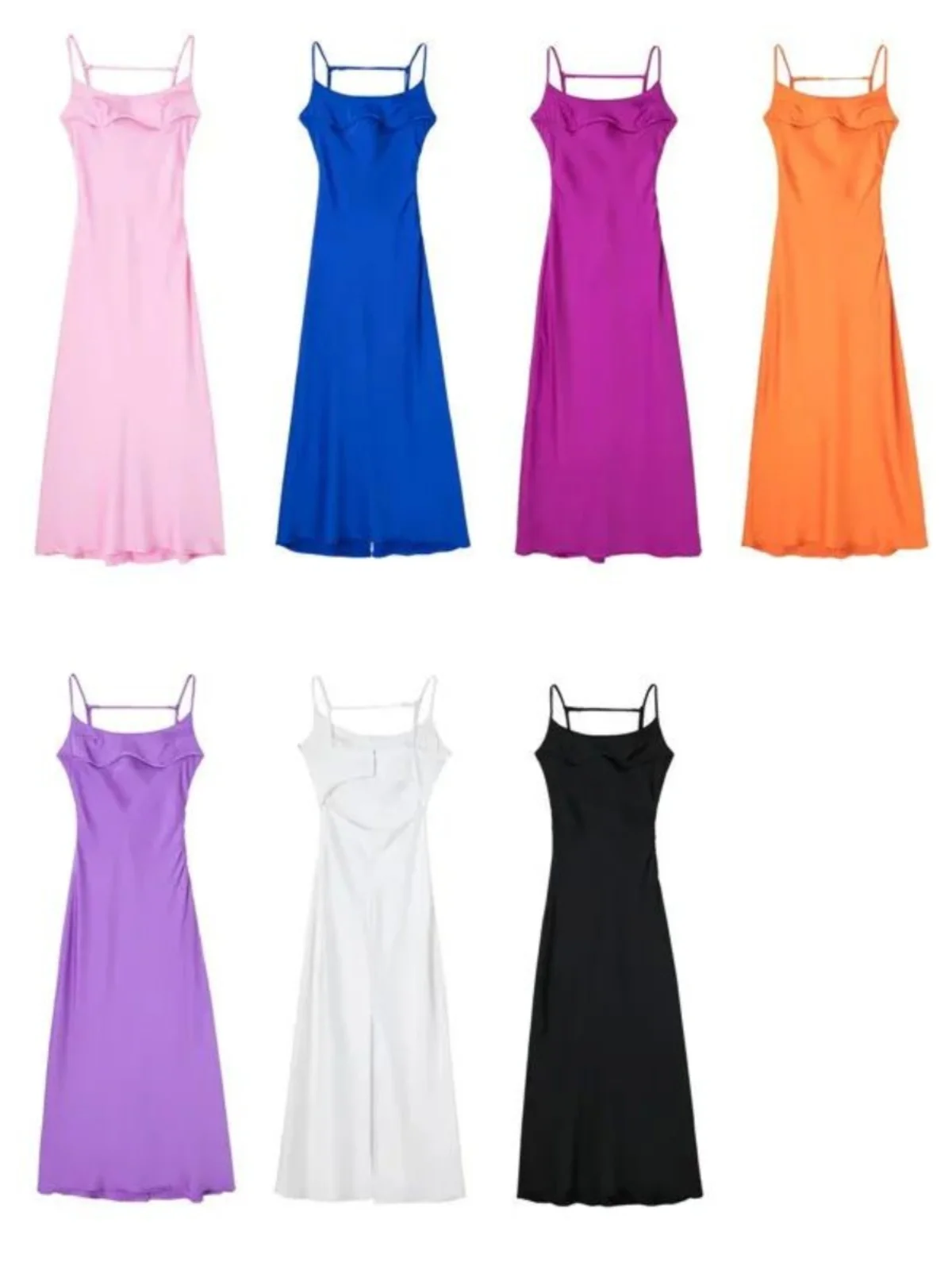 Pure Color Slim Fit Ba Cut out Slit Dr Street Sle Midi Dr ort Sve  Summer Dr for Women over 25