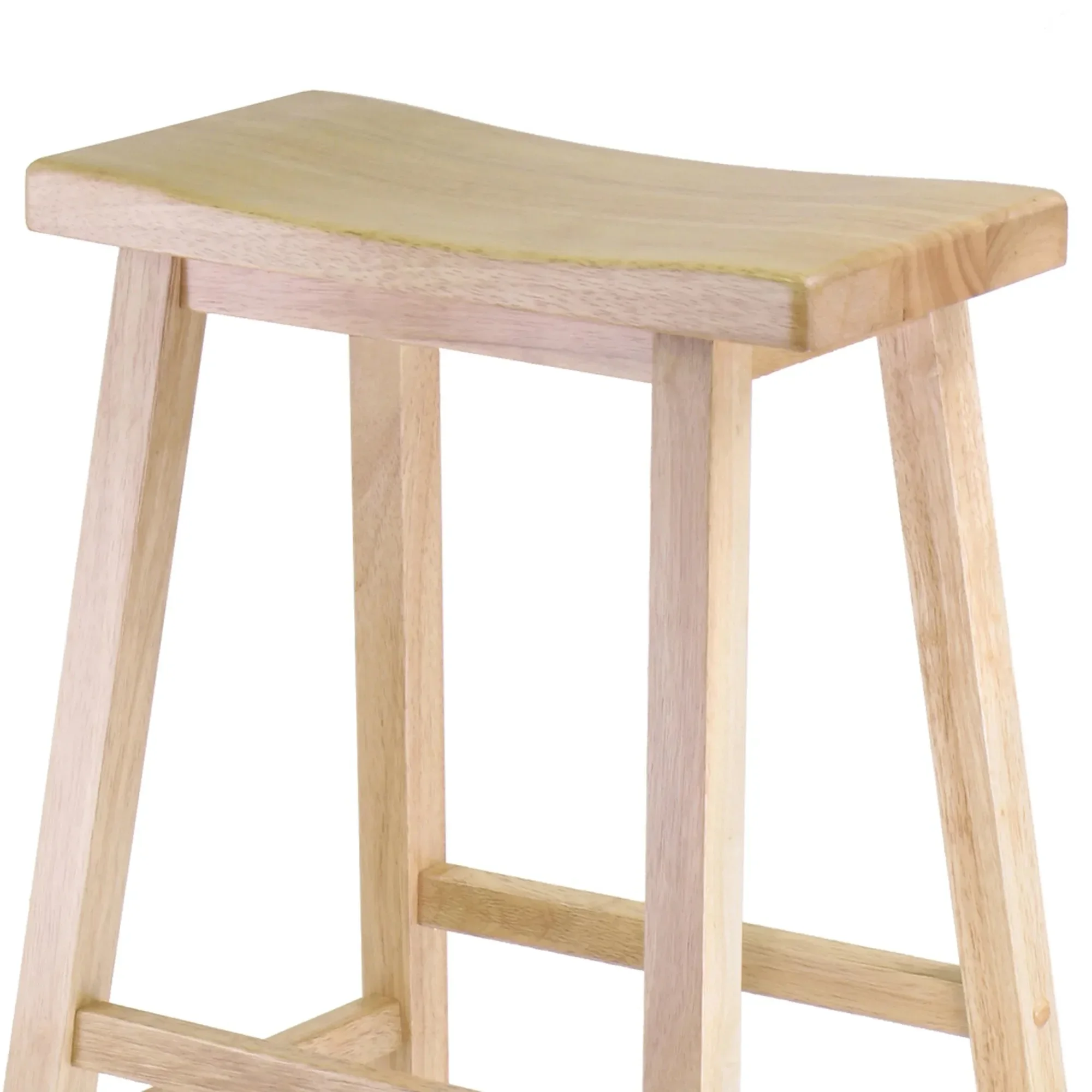 

Барный стул в форме седла с перекладинами на всех четырех сторон для стабильности и комфорта.