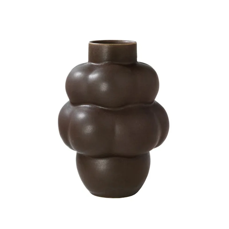 

Wind art ceramic vase ornament creative living room flower arrangement home entrance model room soft decoration jewelry