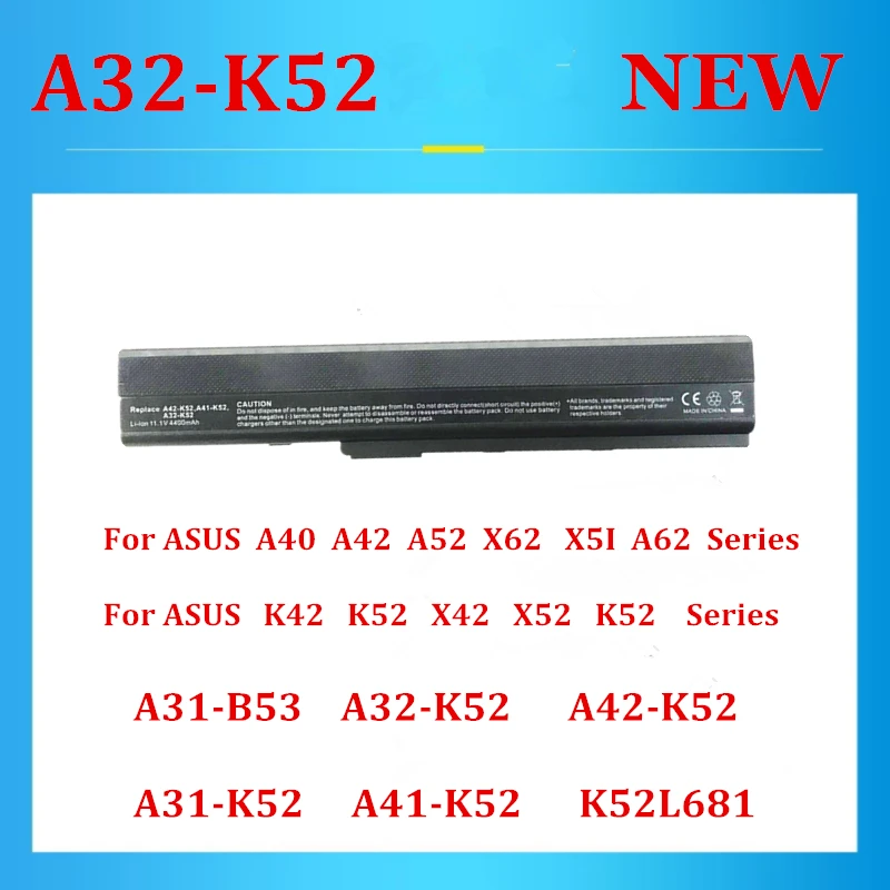A32-K52 Laptop Battery for ASUS K52J K42J A52J X42J K52F