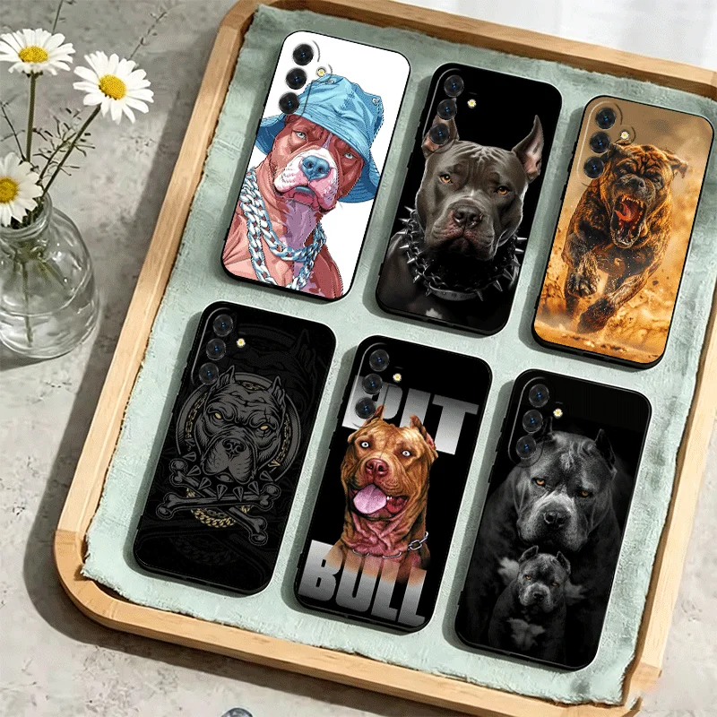 Pit Bull Pet Dog Pitbull Phone Case For Samsung Galaxy A17 A16 A15 A14 A13 A57 A56 A55 A54 A53 A37 A36 A35 A34 A33 A27 A26 A25 A