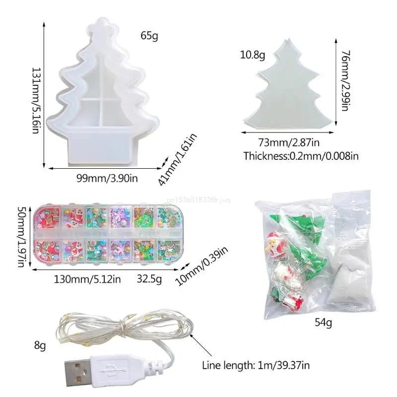 Christmas Tree Ornament Silicone Gypsum Molds for Home Decoration Jewelry Tool Dropship