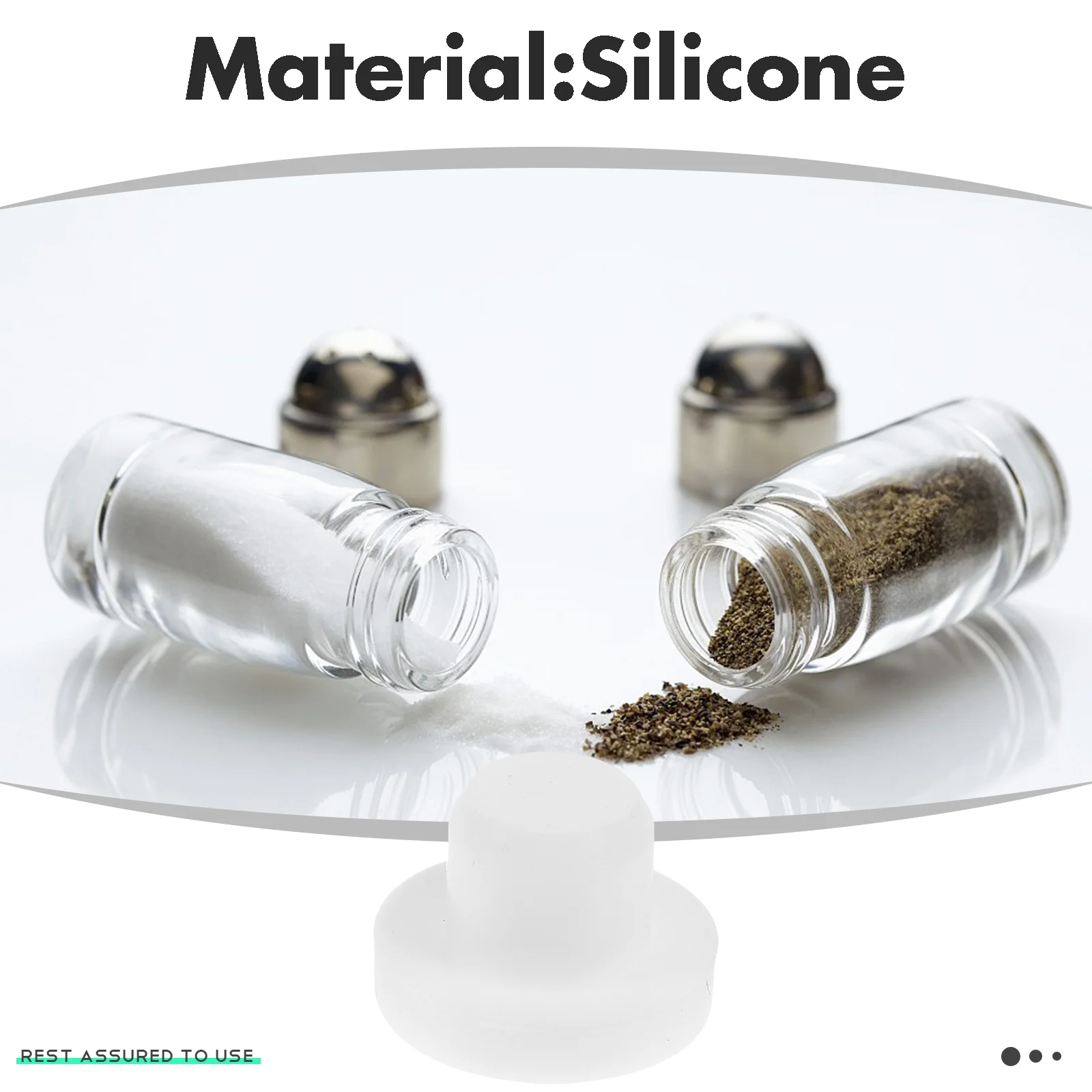 

10Pcs Solid Silicone Plugs Reusable Bottle Stoppers for Seasoning Containers Flower Pots Jars Preserve Freshness Easy to Use