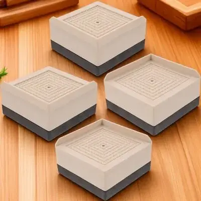 

4Pcs Bed Risers Heavy Duty Furniture Height Lifters Desk Table Chair Sofa Riser Platform Leg Lift Blocks Bed Risers