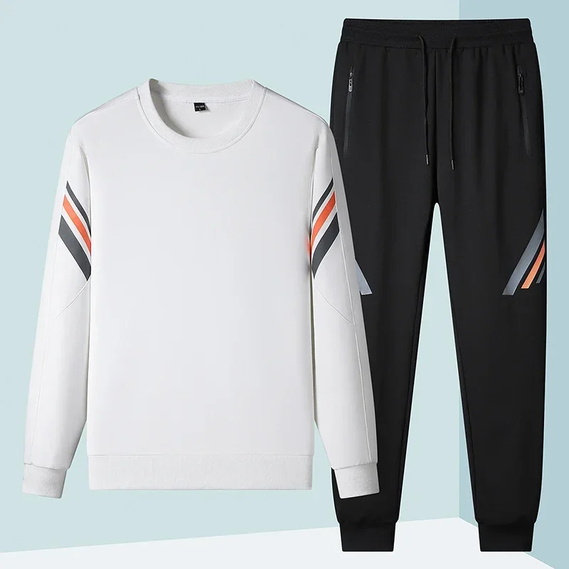 

New High-quality Youth Round Neck Long Sleeved Pants 2-piece Set for Spring and Autumn Outdoor Sports Leisure Fashion Trend Set