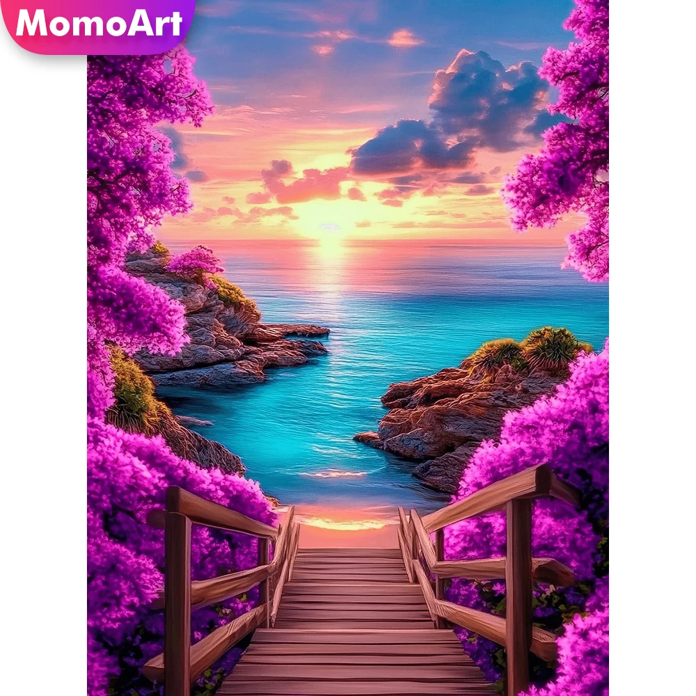 Resin Art Tree - Алмазная мозаика Momoart: Пейзаж у моря