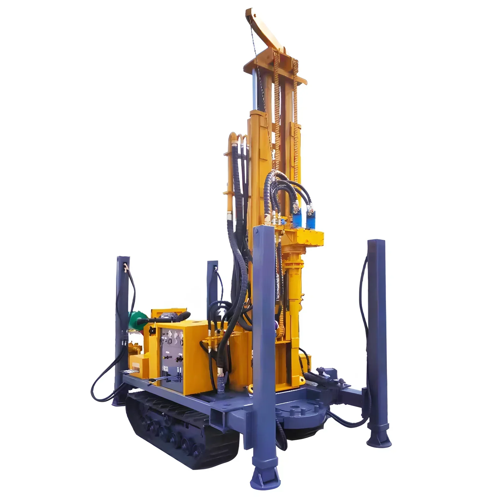 Customized 65kw Crawler Homemade 200 Meter Water Well Drilling Rig Machine Flexible And Portable For Remote Area