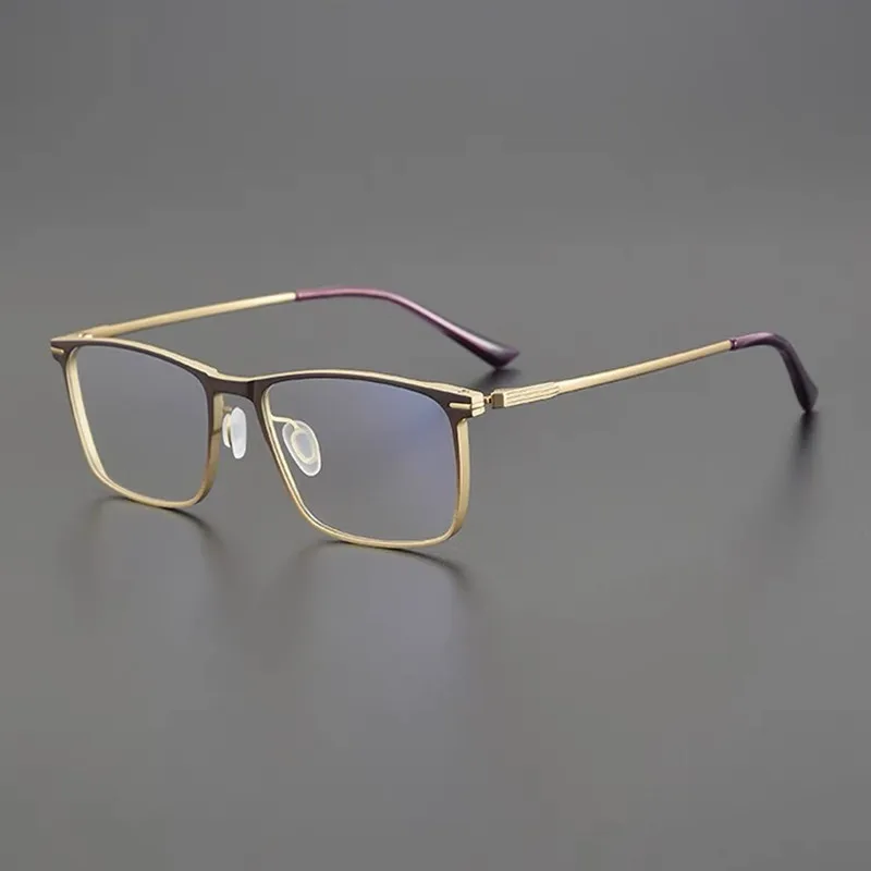 Classic business optical glasses frame men's ultra-light pure titanium glasses frame women can be equipped with prescription gla