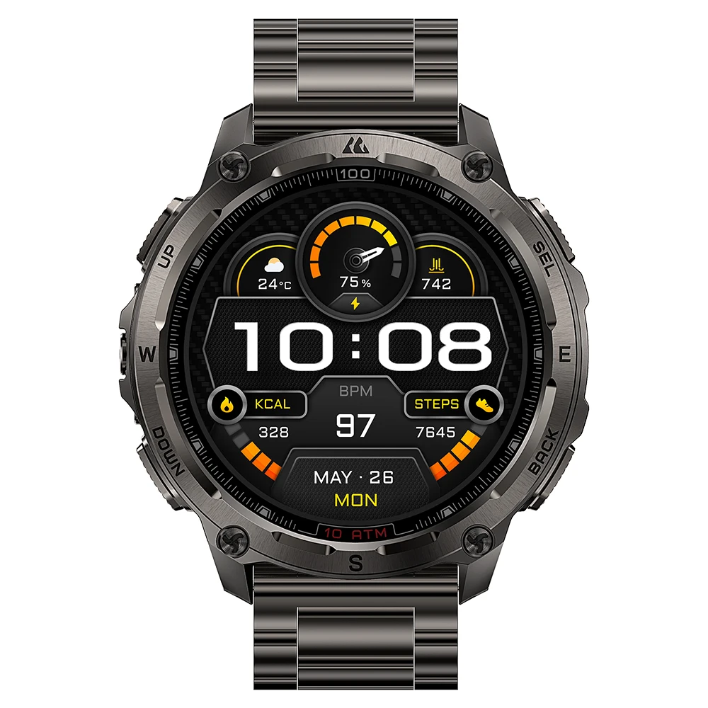 2026 KOSPET Tank T4 SE Smartwatch voor heren GPS Offline kaarten 512MB ROM 10ATM Waterdicht Hartslag 24/7 Gezondheidsmonitor