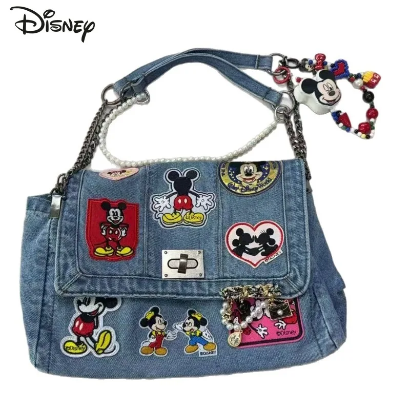 

Disney New Girl Crossbody Bag Fashion High Quality Cowboy Shopping Bag Cartoon Versatile Large Capacity Women's Shoulder Bag