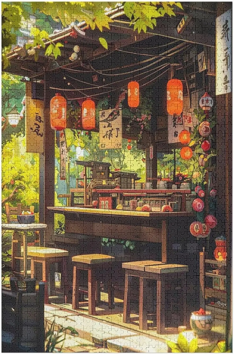 Japanese Style 300/500/1000 Pcs Wooden Jigsaw Puzzle for Gameroom Bedroom Livingroom Decor Difficulty Challenge Game