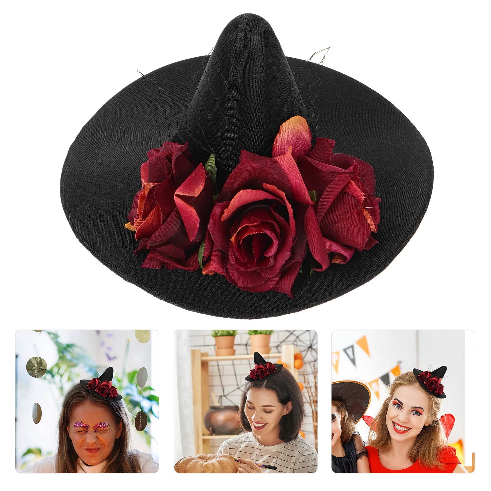 

Halloween Witch Hat Costume Party Masquerade Hair Decor For Women Adult Cosplay Halloween Party Wizard Hat