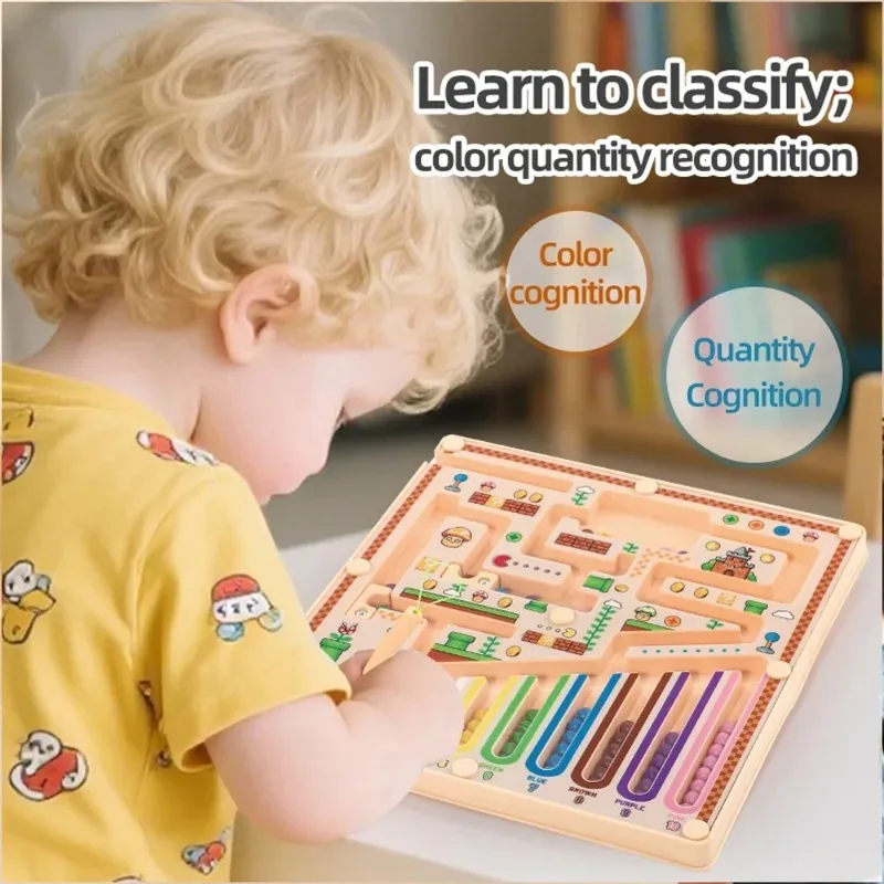 

New Magnetic Maze Advanced Mathematical Logic Thinking Classification Cognitive Education Educational Toys Children