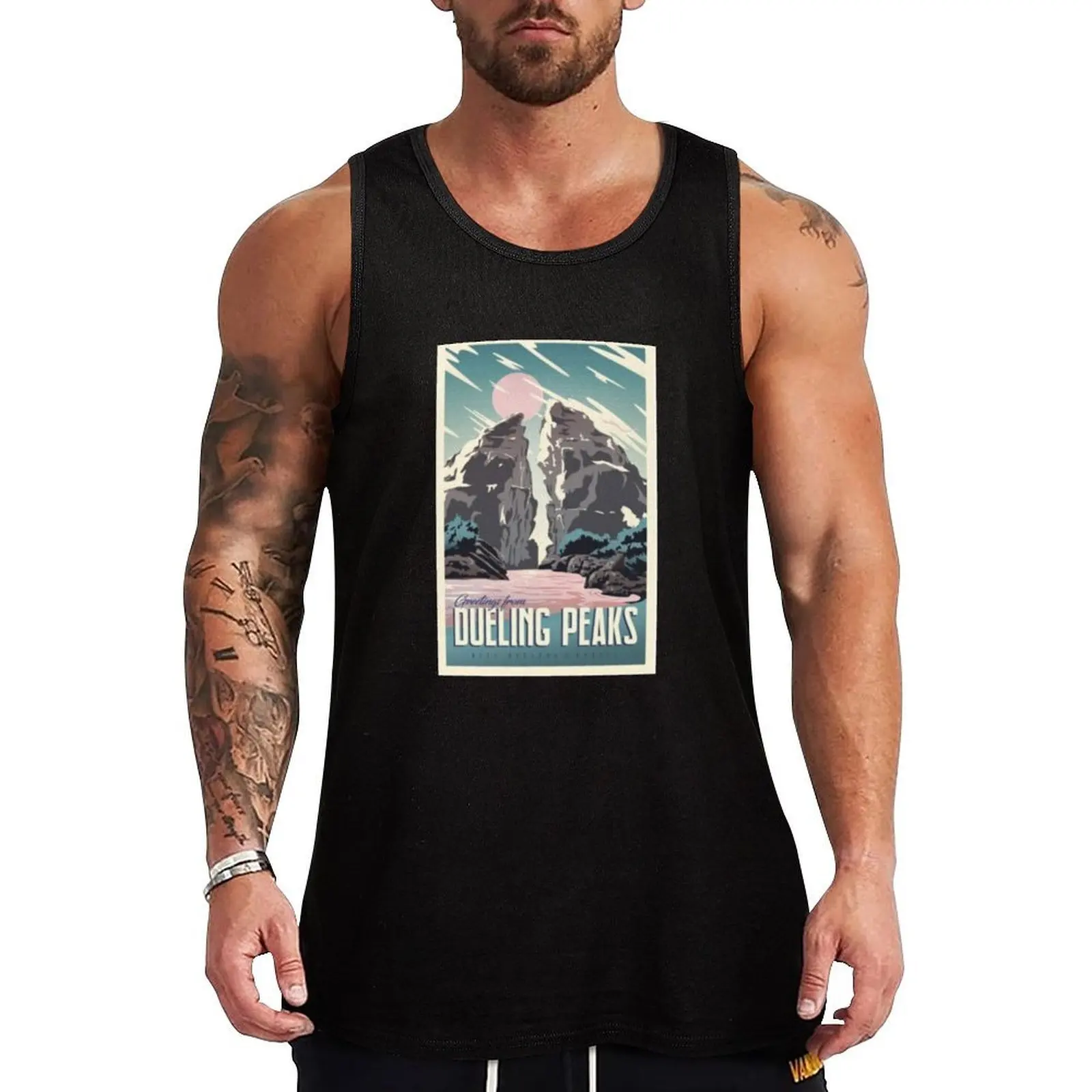 

Greetings from Dueling Peaks Tank Top Basic Tank Top for Daily Wear Comfort Soft Fabric