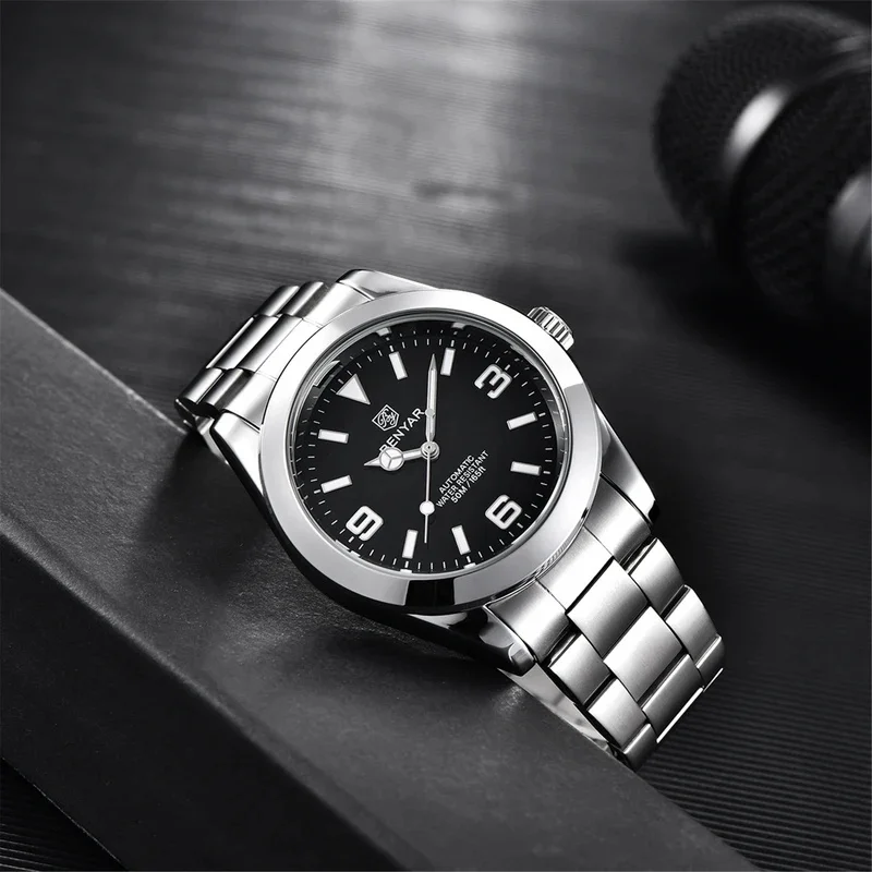 2026 BENYAR Men's Automatic Mechanical Watch Business Sports Luxury Men's Watches 50M Waterproof Clock Latest Men's Watches